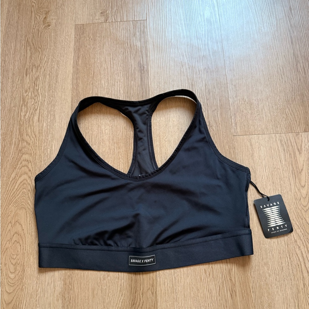 New Savage X Fenty Sport Black Sports Bra Lineup Low-impact Women's Plus Size 2X